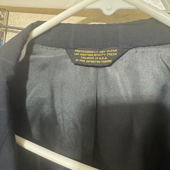 Vintage Nino Cerruti Navy Blazer Union Made USA suit jacket Mens 44R sport coat - Picture 4 of 7